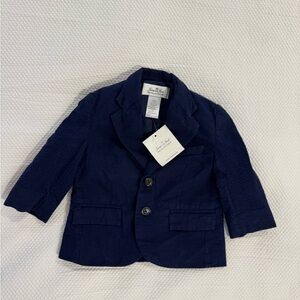 Janie and Jack Navy Seersucker Baby Blazer
